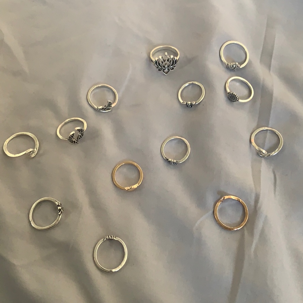 Adorable Silver And Gold RingsSelling Separately 8$